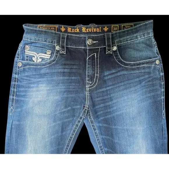 Men's Straight Rock Revival Jeans 